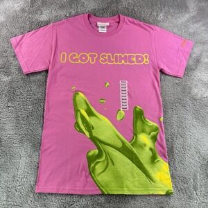 Nickelodeon Suites Resort 'I Got Slimed' T Shirt Pink Sz Small NWOT Gildan